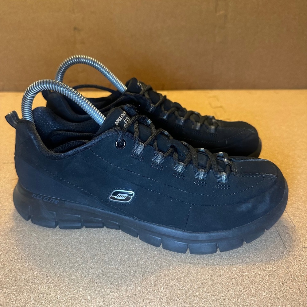 Skechers Flex Elite Women Black Memory Foam Sneakers 11717EW BBK Size 8‎